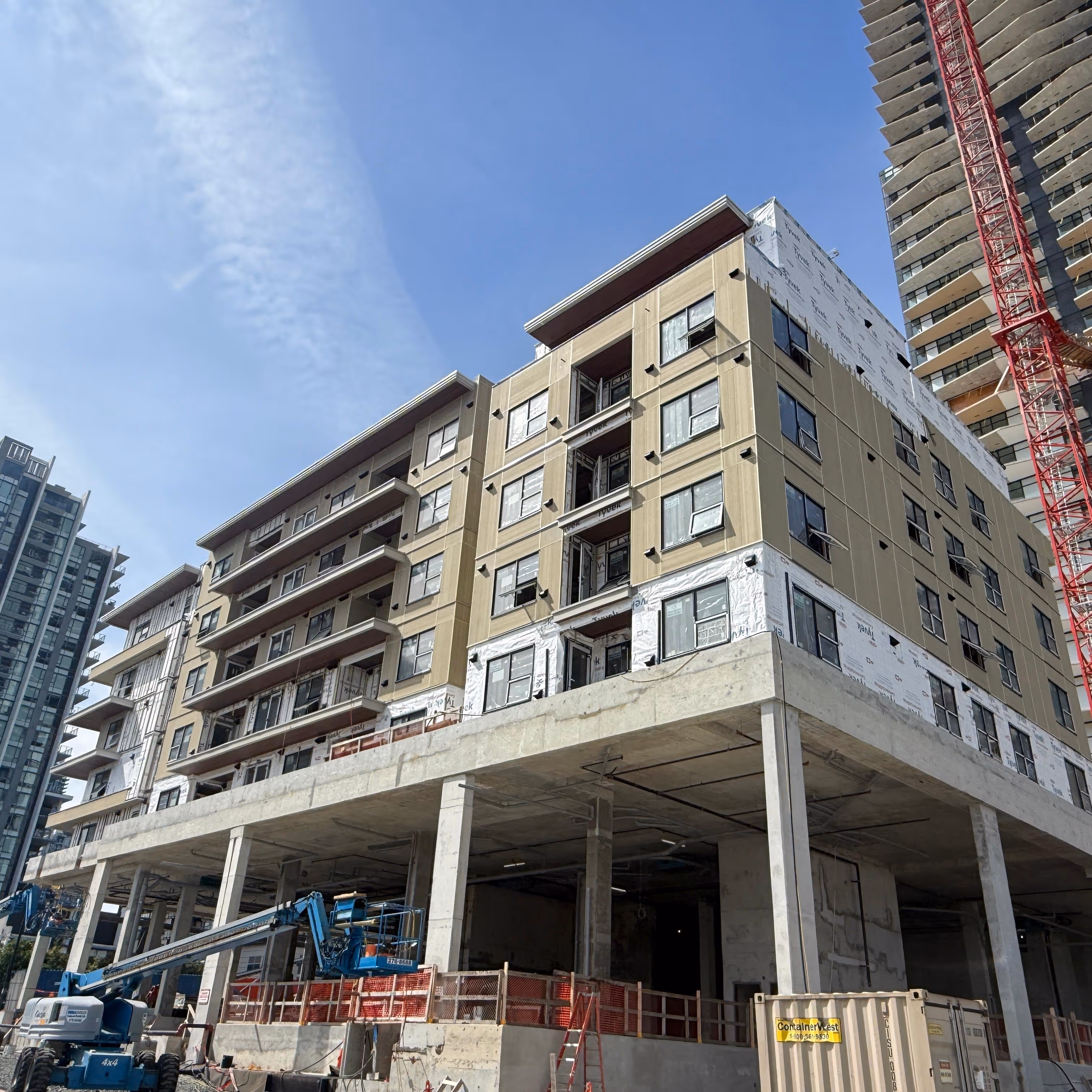 Multi-Family framing in Burnaby, BC — South Yards Tower A, photo 2