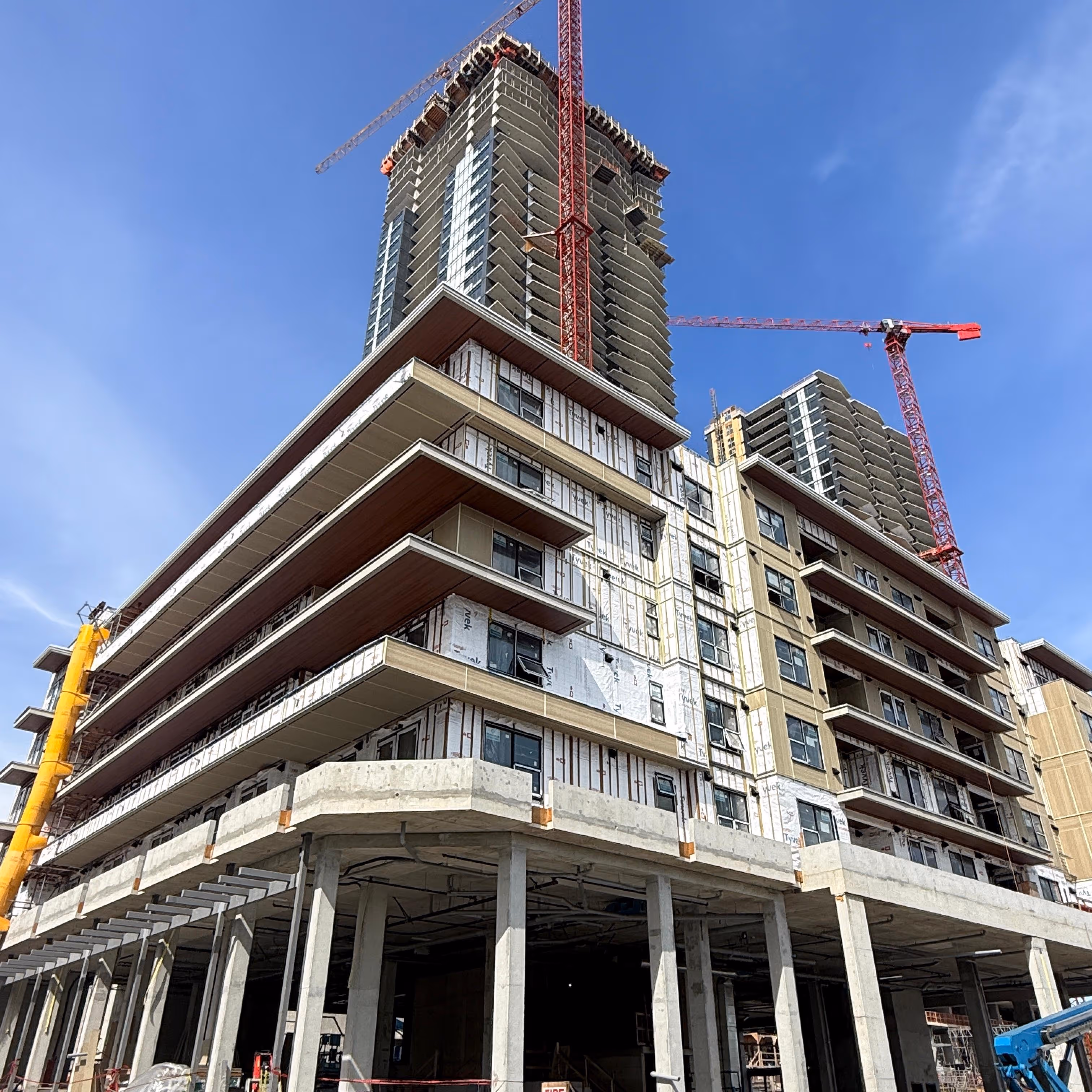 Multi-Family framing in Burnaby, BC — South Yards Tower A, photo 3