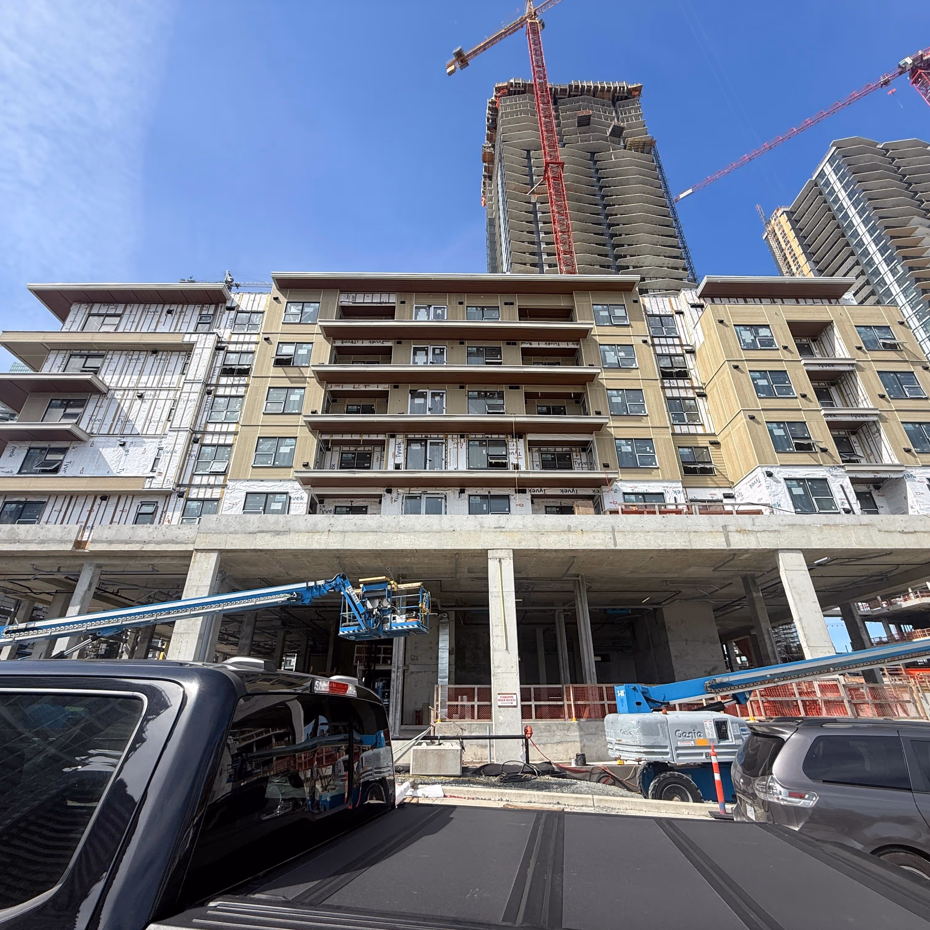 Multi-Family framing in Burnaby, BC — South Yards Tower A, photo 4