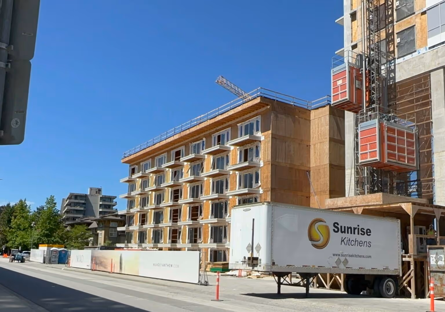 Anthem Nuvo at Central Park multi-family framing in Burnaby, BC by Jas Construction Ltd.