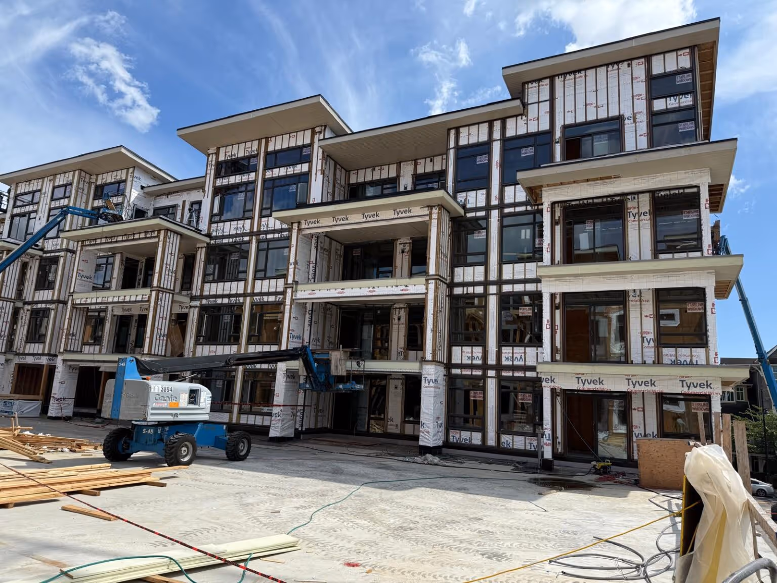 Cloveris / Aegean Garden multi-family framing in Surrey, BC by Jas Construction Ltd.