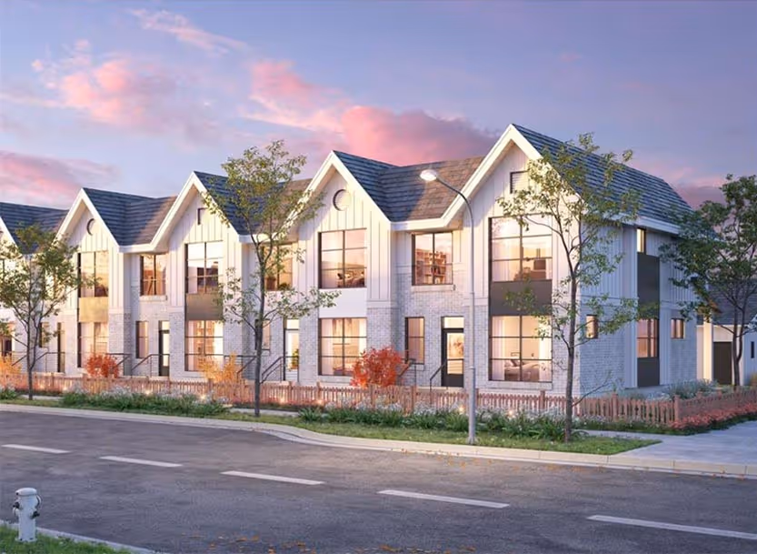 South Village Row Homes townhouse framing in Surrey, BC by Jas Construction Ltd.