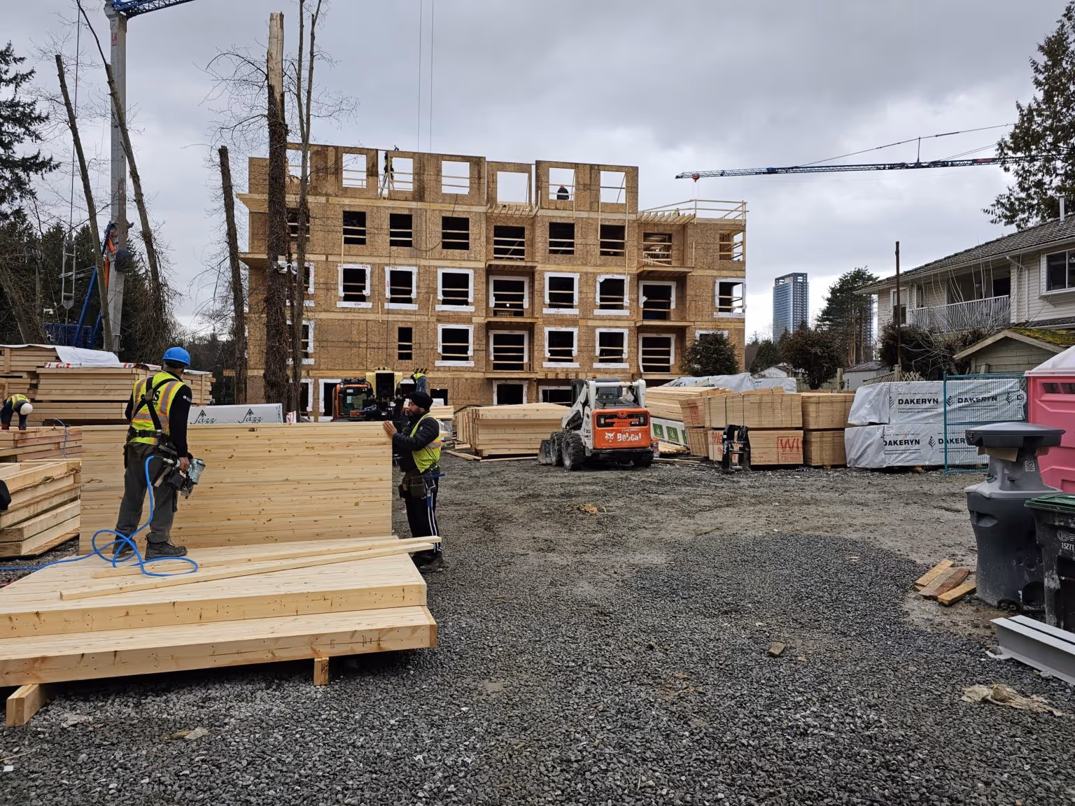 Oak & Onyx multi-family framing in Surrey, BC by Jas Construction Ltd.