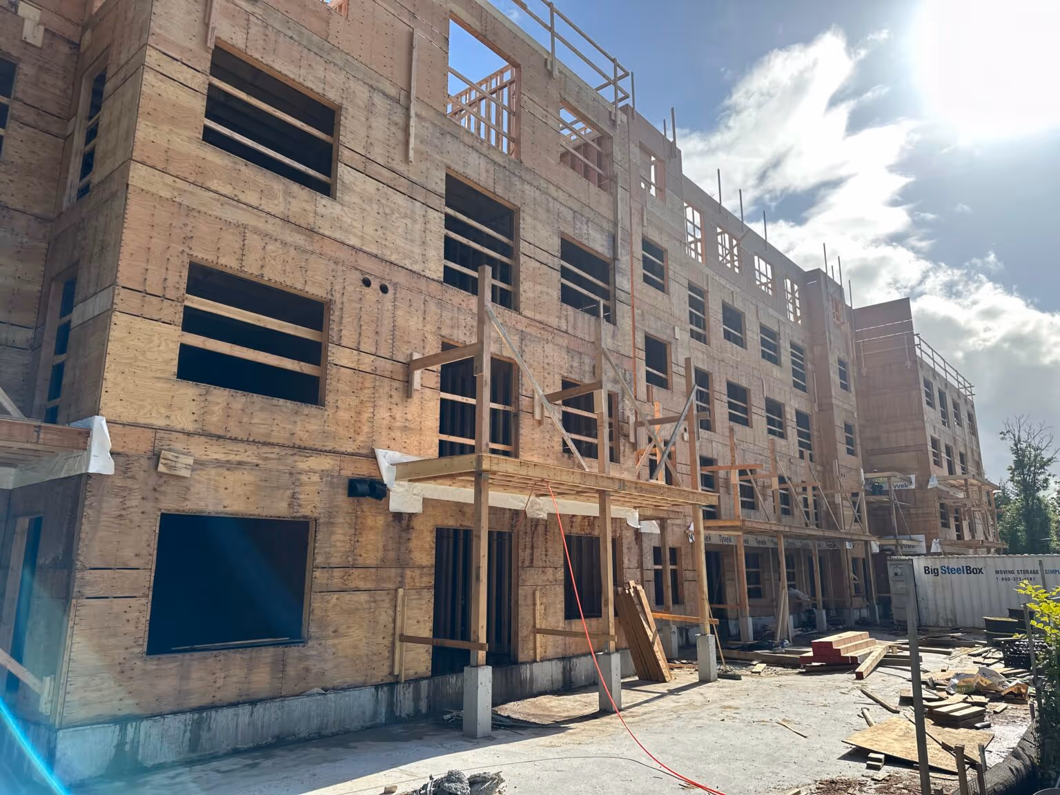 The Everett multi-family framing in Vancouver, BC by Jas Construction Ltd.
