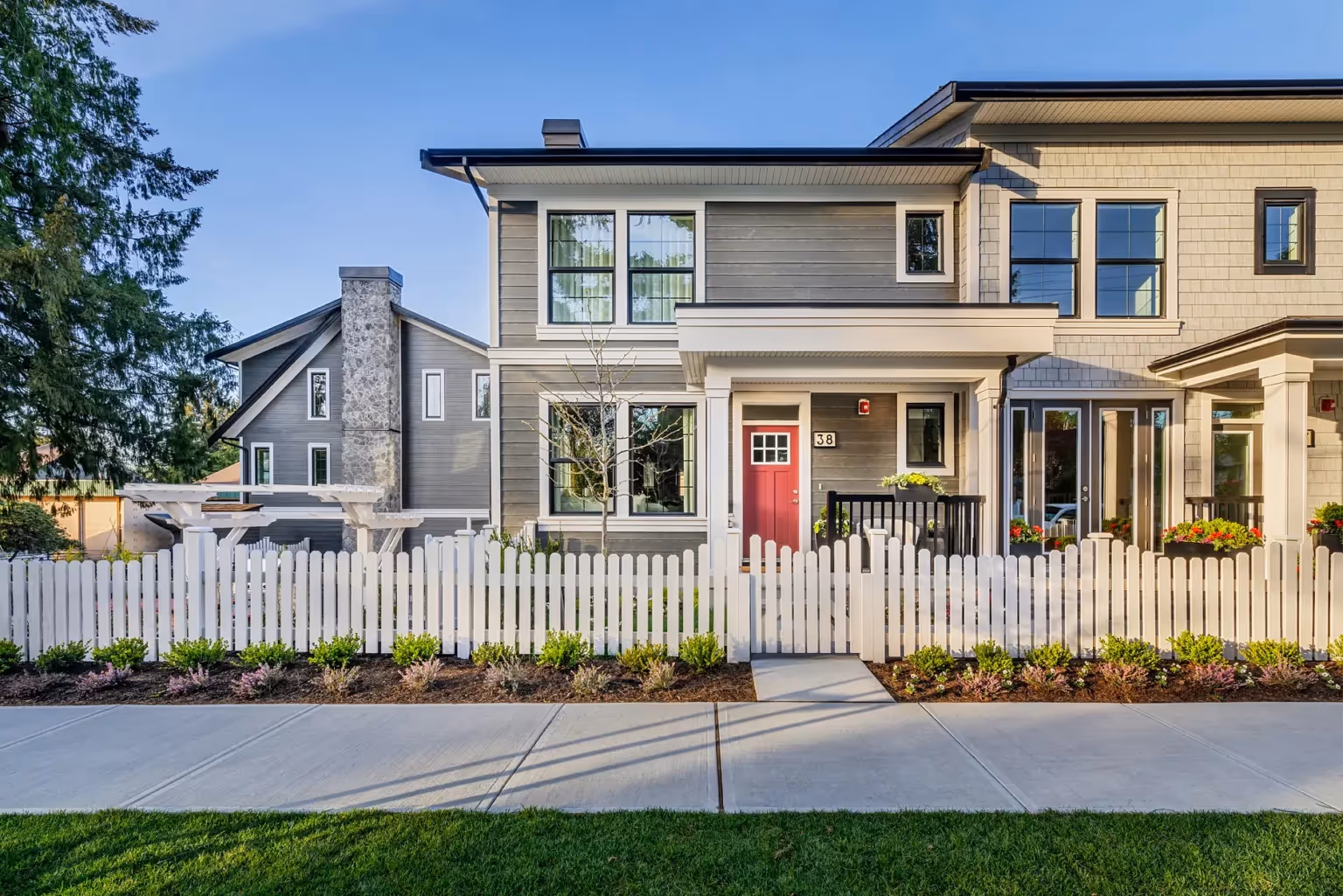 Conwest Fort Langley Townhomes townhouse framing in Fort Langley, BC by Jas Construction Ltd.